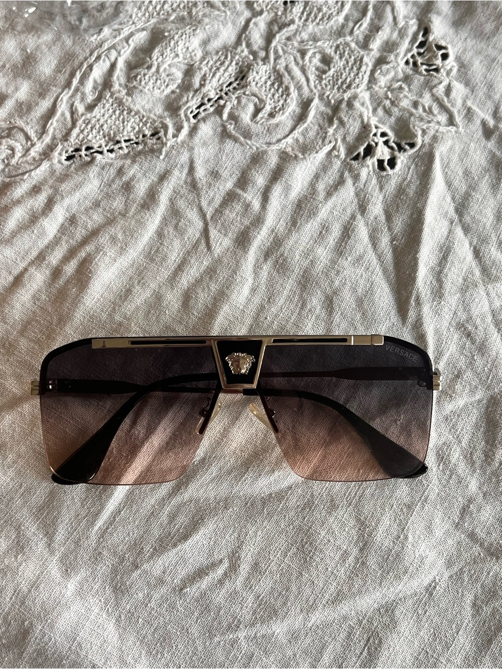 Versace Women's Shield Sunglasses with Medusa Detail